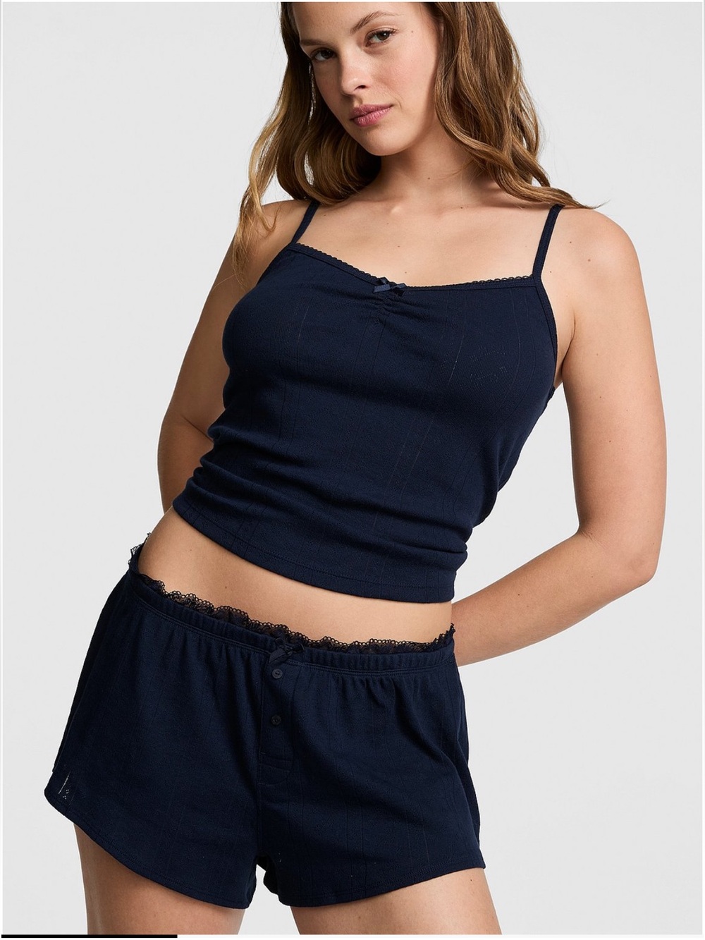 Victoria’s Secret PINK Pointelle Micro Pajama Shorts NWT